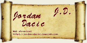 Jordan Dačić vizit kartica